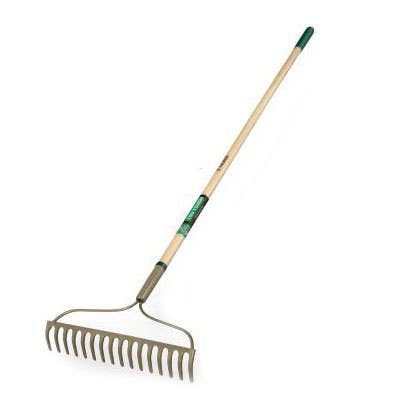 Truper Welded Bow Rake with 16-Tine, Steel Tines, 54" Handle