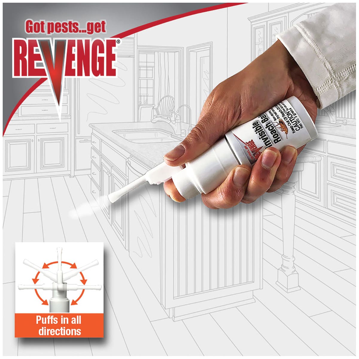 Bonide REVENGE Invisible Roach Bait, 3 g