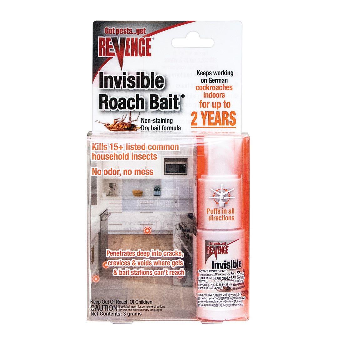 Bonide REVENGE Invisible Roach Bait, 3 g
