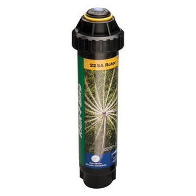 Rain Bird 22SAFPRO Mini Rotor Sprinkler, Full-Circle, 4 gpm, 1/2 in Connection, FPT, 4 in H Pop-Up, 17 to 24 ft, Plastic
