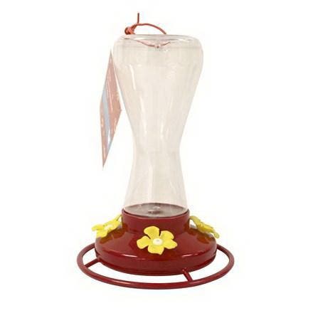 Heath Bird Feeder, 18 oz, Nectar, 4-Port/Perch