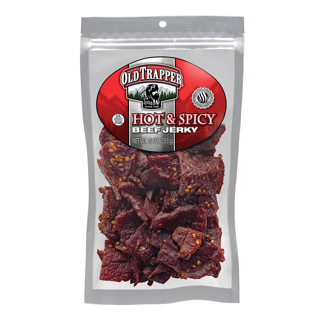 Old Trapper Beef Jerky, Hot, Spicy
