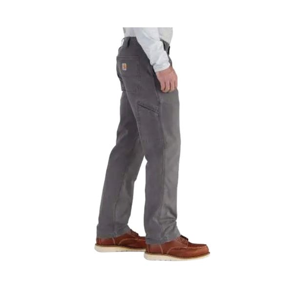 Carhartt 102291-03934 36A Rigby Dungaree Pants, 36 in Waist, 34 in L Inseam, Gravel, Relaxed Fit, Stretchable