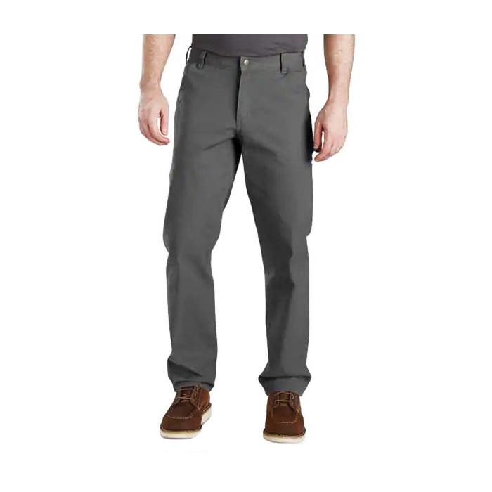 Carhartt 103279-GVL-38X32 Dungaree Pants, 38 in, 32 in L, Gravel, Relaxed, Straight Fit, Stretchable
