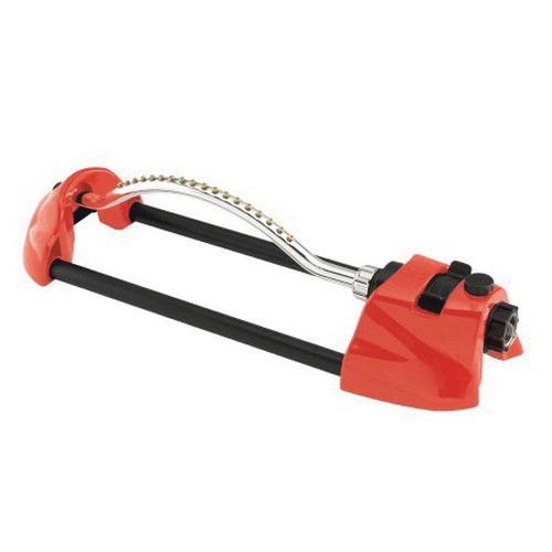 Dramm 15001 Oscillating Sprinkler, 1110 to 3000 sq-ft, Rectangular, Spray Nozzle, Brass/Zinc