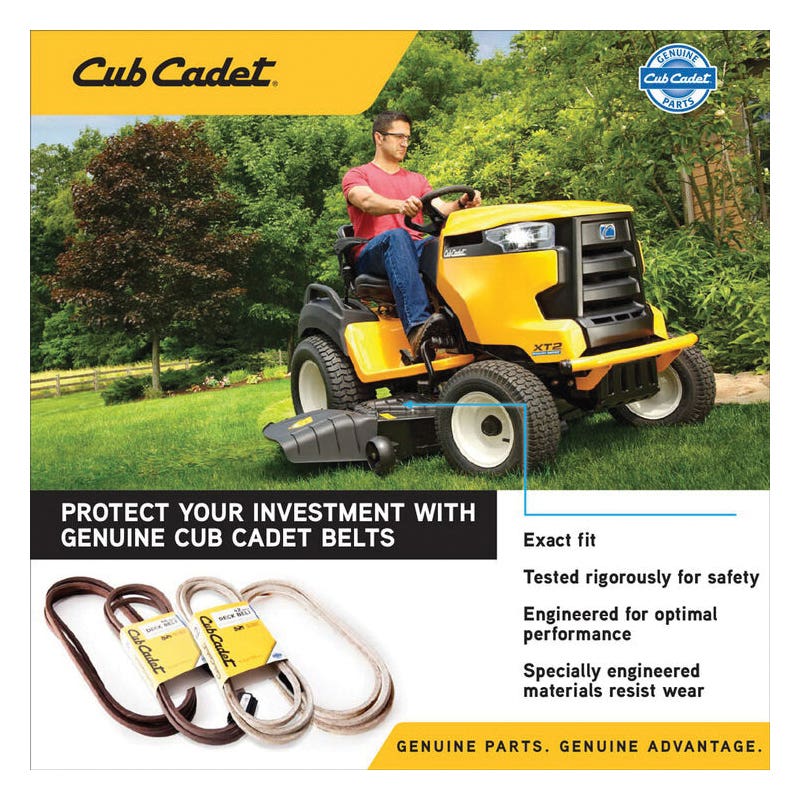 Cub Cadet Riding Mower Deck Belt, 43-1/2 in L, 1/2 in W