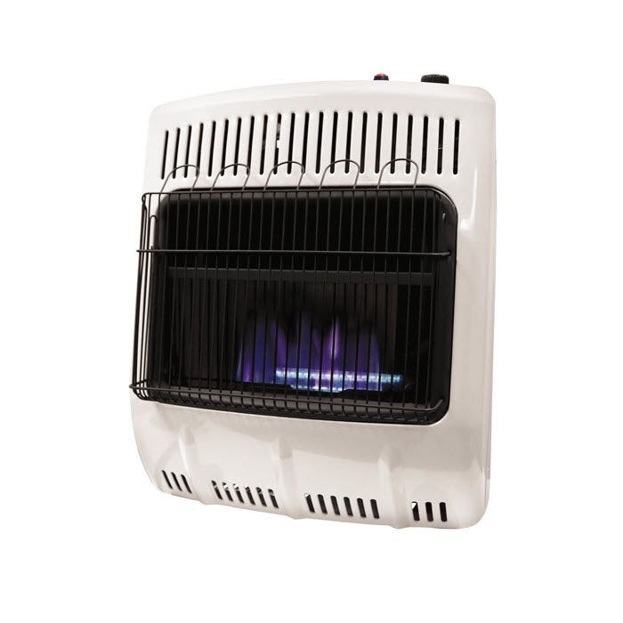 Mr. Heater Vent-Free Dual-Fuel Blue Flame Heater, 20 lb Fuel Tank, Natural Gas, Propane, 20,000 Btu/hr BTU