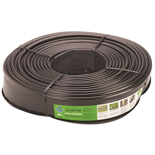 DeWitt EAR-60 Earth Coiled Edging with Connector, 60 ft L, 5 in H, Plastic, Black