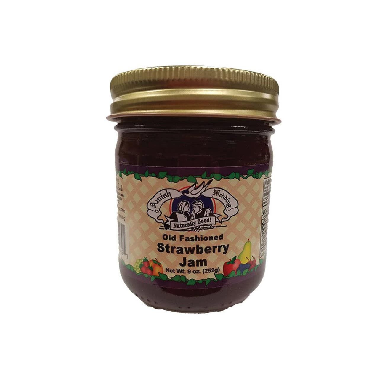 Amish Wedding Strawberry Jam, 9 oz Jar
