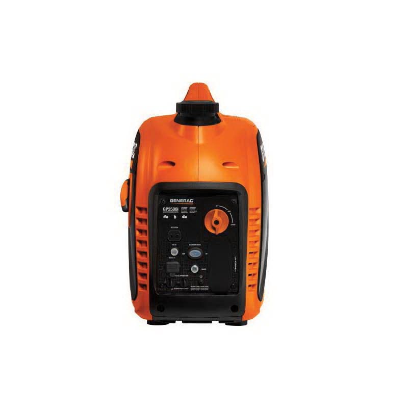 Generac GP Series Inverter Generator, 18.3 A, 120 VAC, 2200 to 2500 W Output, Gasoline, 1 gal Tank, Orange Housing