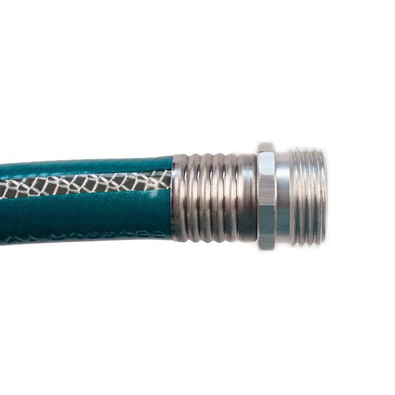 Neverkink Heavy-Duty Garden Hose, 75 ft L, Green