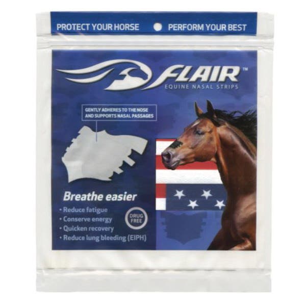 Flair 841442 Equine Nasal Strip, Drug-Free, Self-Adhesive, 6/PK