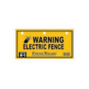 Power Wizard A-1 Warning Sign, Electric Fence, 4 in L, 8 in W