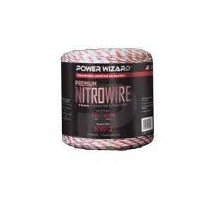 Power Wizard Nitro Wire Premium Wire, Copper/Stainless Steel Conductor, Poly Insulation, Red/White, 656 ft L