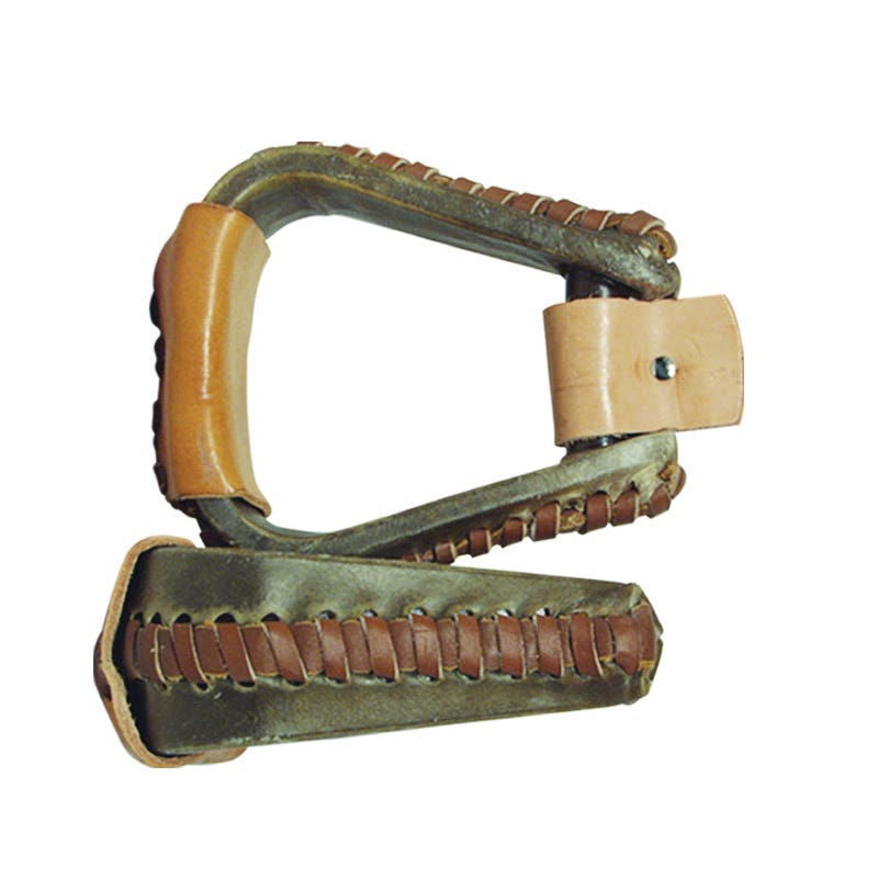 Alamo Saddlery Kid's Rawhide Stirrup, Leather