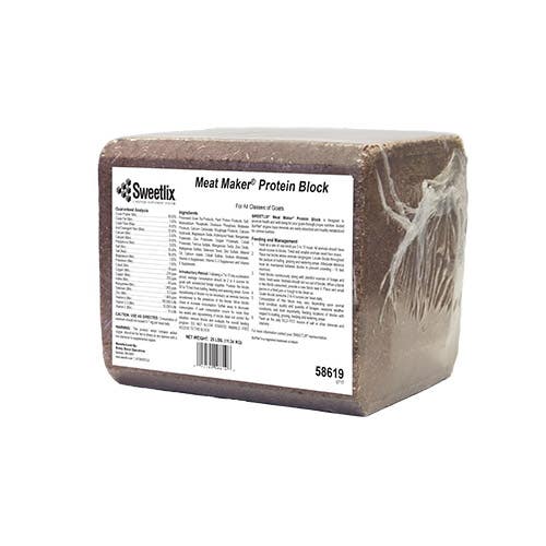Sweetlix Meat Maker 5861925LBWR Goat Protein Block, 25 lb Pack