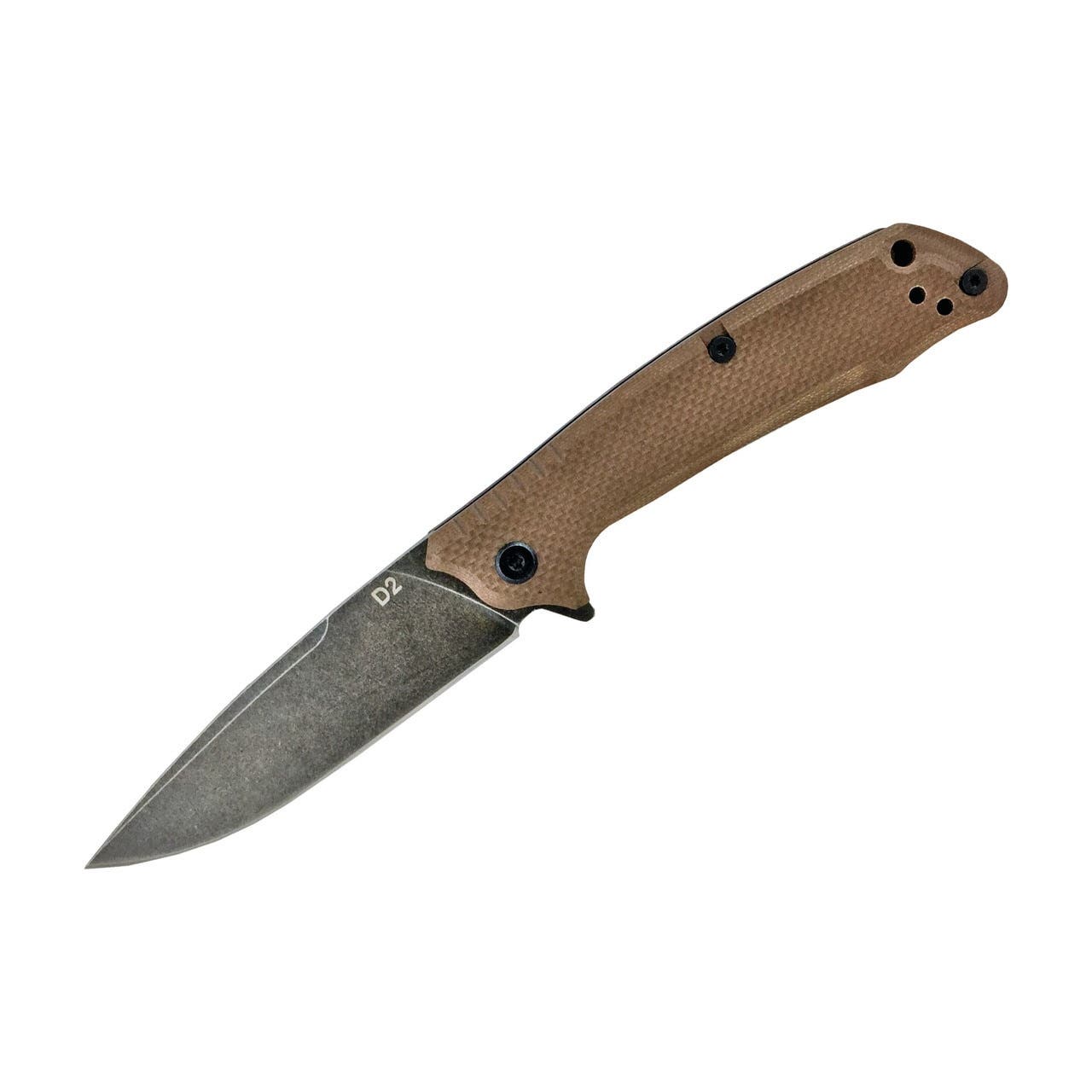 American Buffalo Scavenger Series AB026T Pocket Knife, 3-1/2 in L Blade, Steel Blade, Coyote Tan Handle
