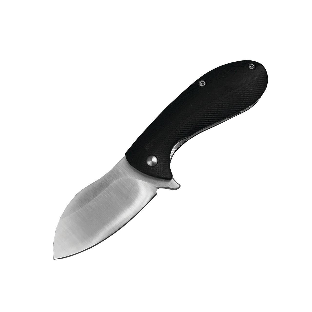 American Buffalo AB048 Grunt Folding Knife, 2-3/4 in L Blade, 1-1/8 in W Blade, Stainless Steel Blade, Black Handle
