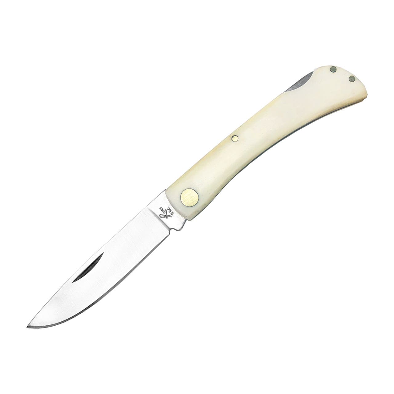 Roper Knives RP0032WB Tumbleweed Work Knife, 3 in L Blade, Carbon Steel Blade, Smooth Handle, White Handle