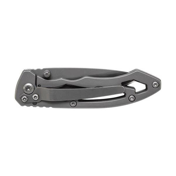 Smith & Wesson CK400CP Folding Knife, 2.22 in L Blade, HCS Blade, Skeleton Handle, Gray Handle