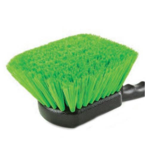 Harper Premium Utility Brush, Polystyrene Bristle, Green Bristle, 5-1/2 in W Brush, 20 in OAL, Black Handle