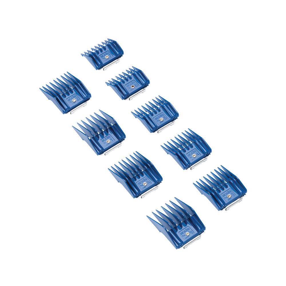 Andis Comb Set, Small, Polymer, Blue