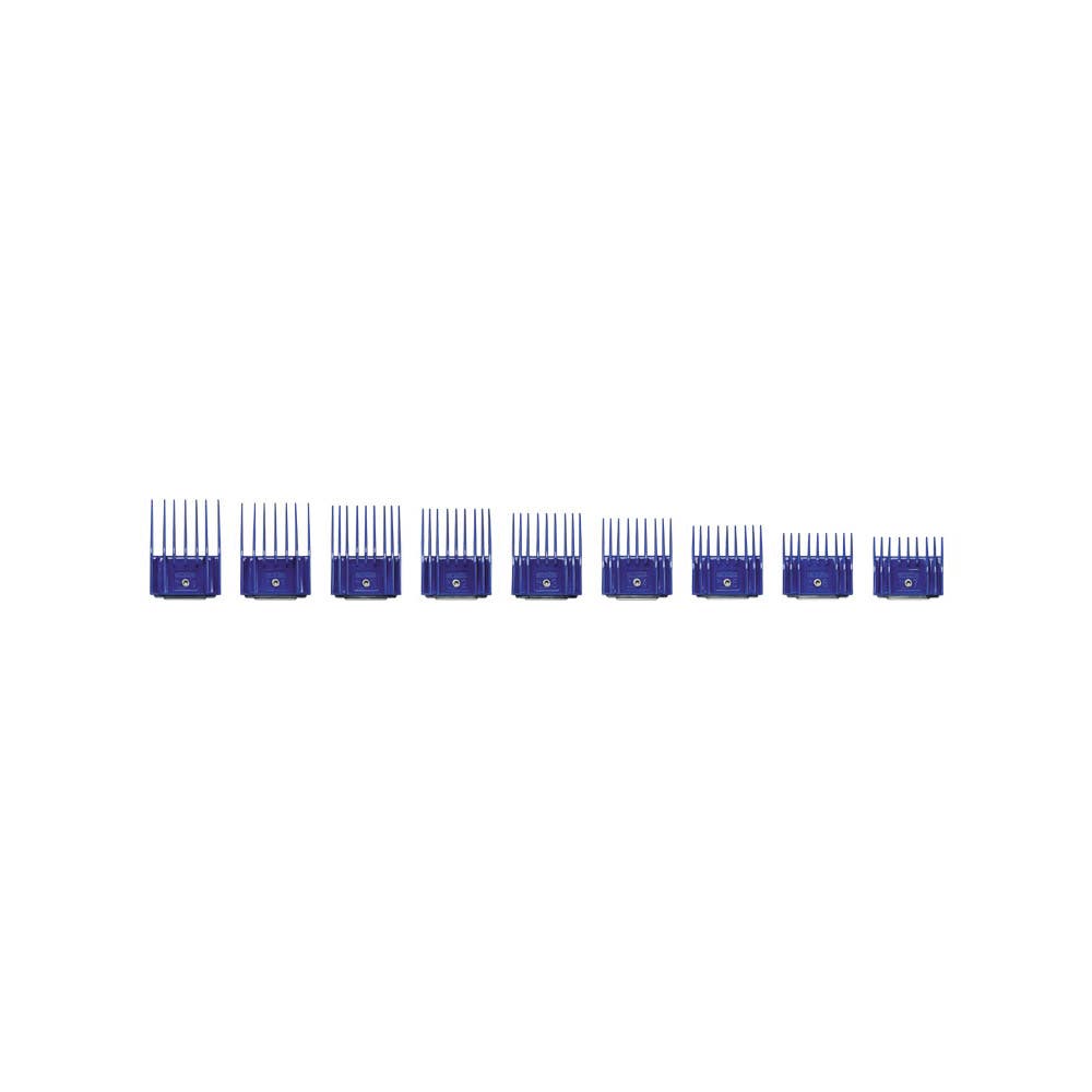 Andis Comb Set, Small, Polymer, Blue