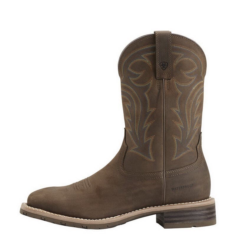 Ariat Hybrid Rancher Series Western Boots, 11, D W, Oily Distressed Brown, Leather