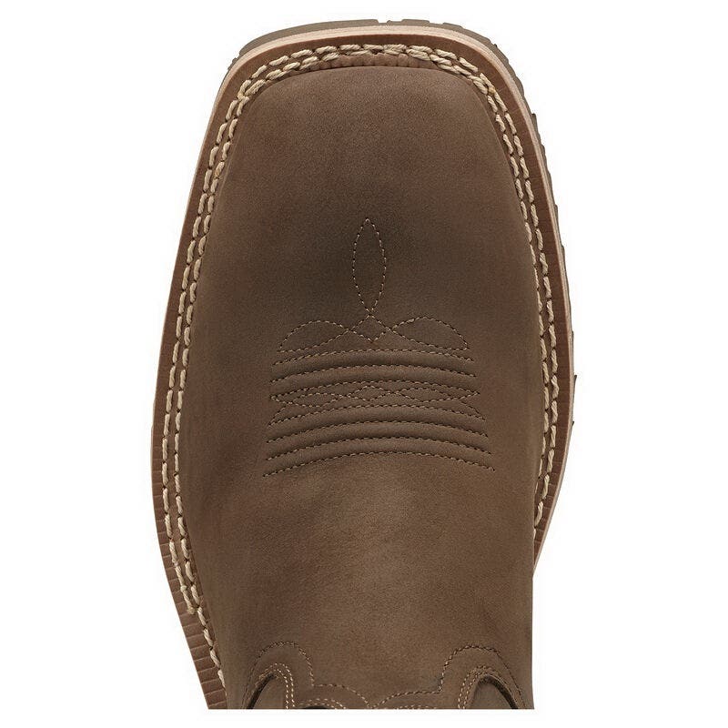 Ariat Hybrid Rancher Series Western Boots, 10, EE W, Oily Distressed Brown, Leather