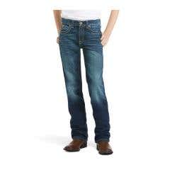 Ariat B5 Boundary Series 10018338-12R Jeans, Boy's, 12, Cyclone, Slim, Straight, Regular
