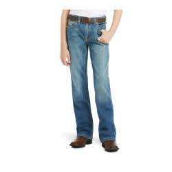 Ariat B4 Boundary Series 10018345-16R Jeans, Boy's, 16, Dakota, Bootcut, Relaxed, Regular