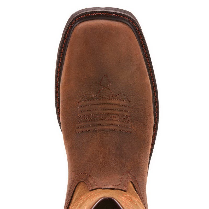 Ariat Groundbreaker Series Work Boots, 7, D W, Dark Brown, Leather