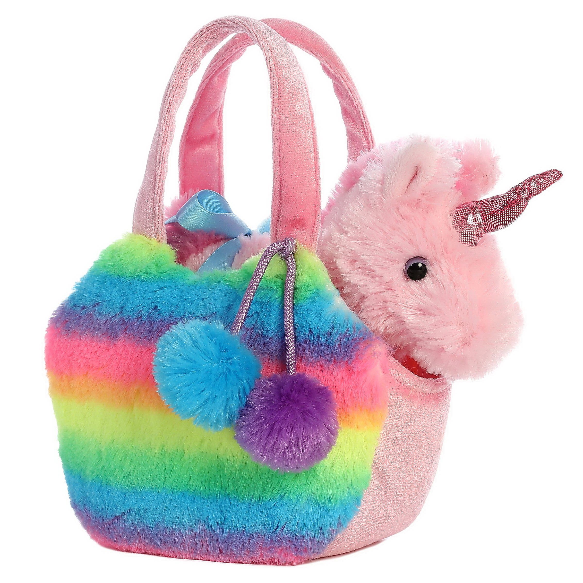 Aurora Rainbow Unicorn Bag, 7 in