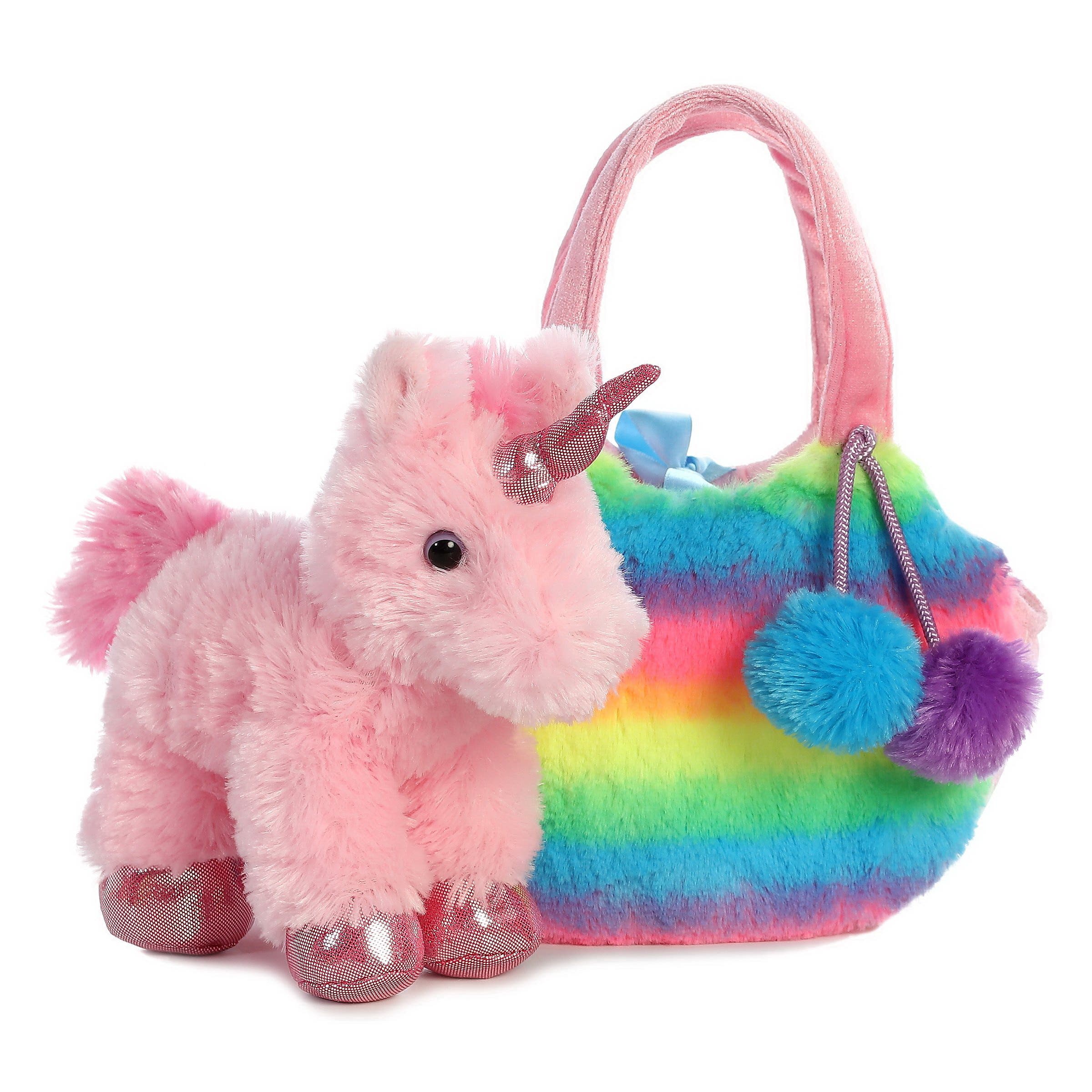Aurora Rainbow Unicorn Bag, 7 in