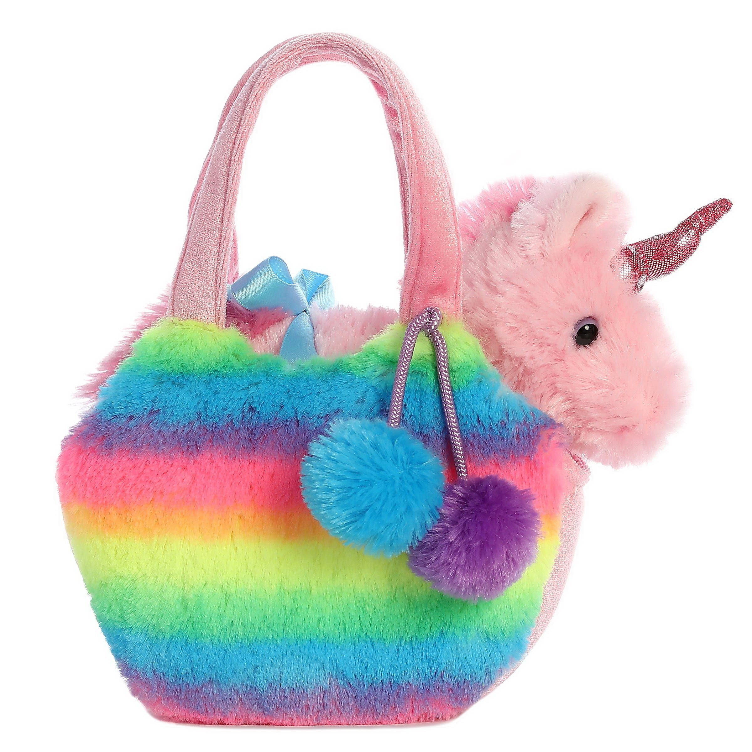 Aurora Rainbow Unicorn Bag, 7 in
