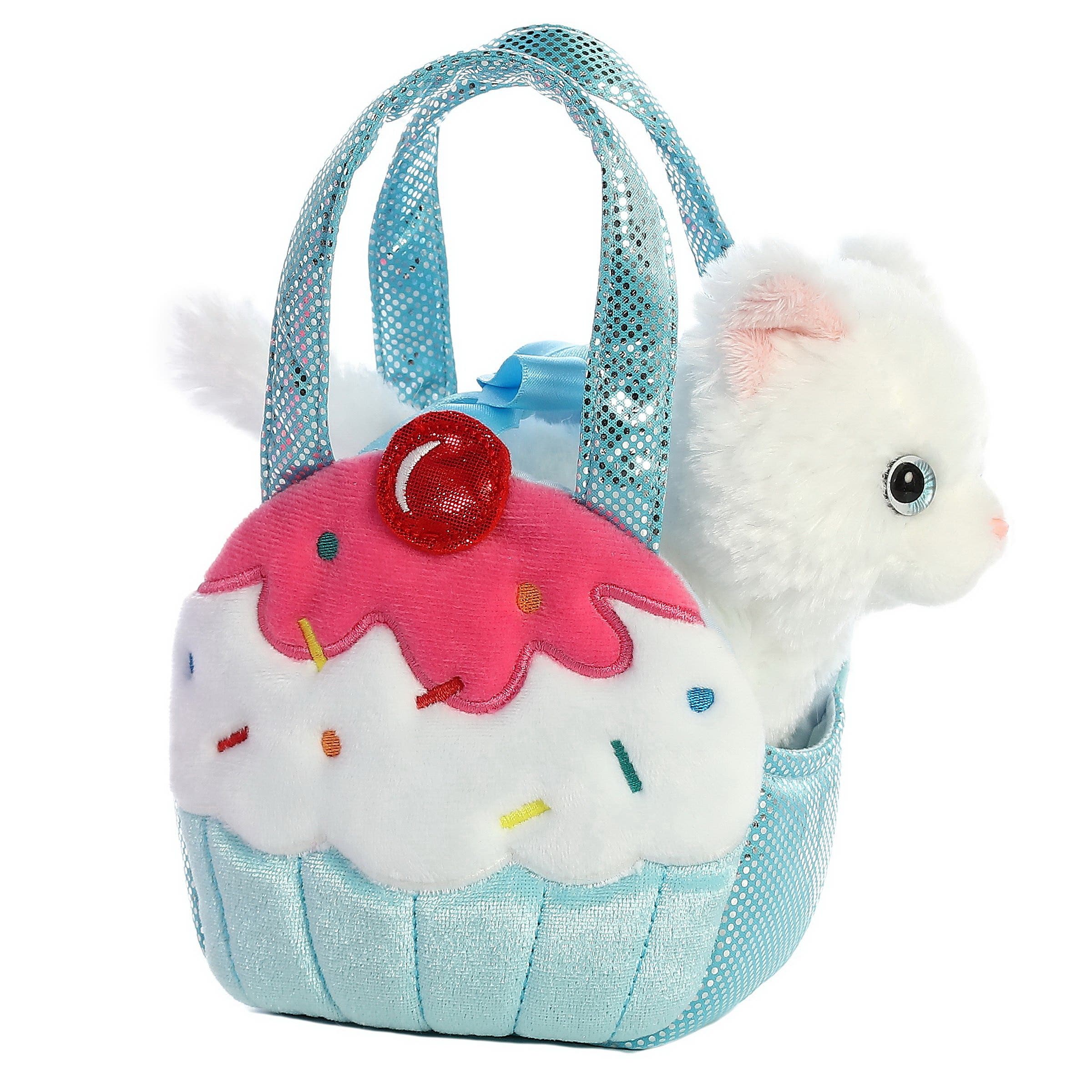 Aurora Sweets Plush Cupcake Bag, 7 in