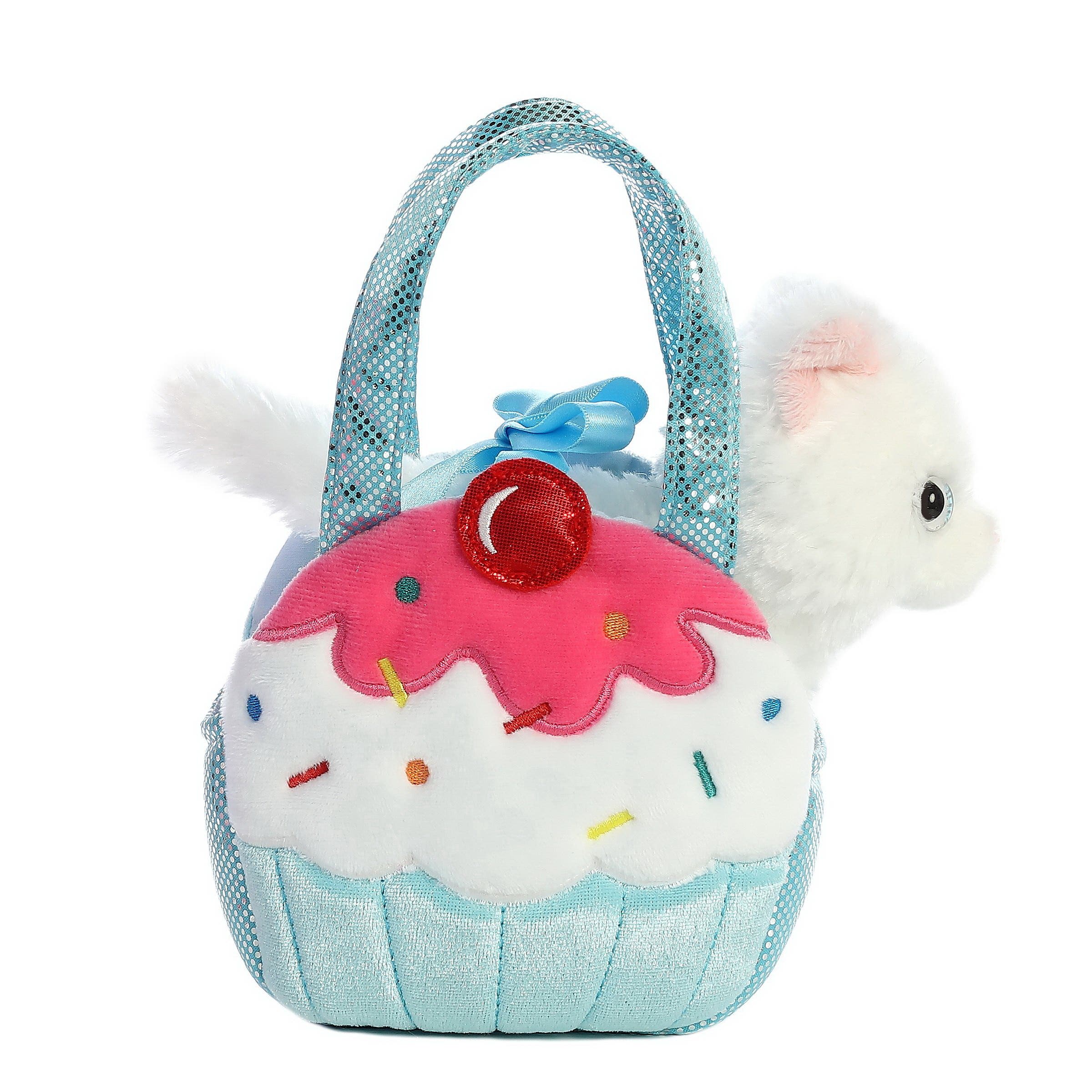 Aurora Sweets Plush Cupcake Bag, 7 in
