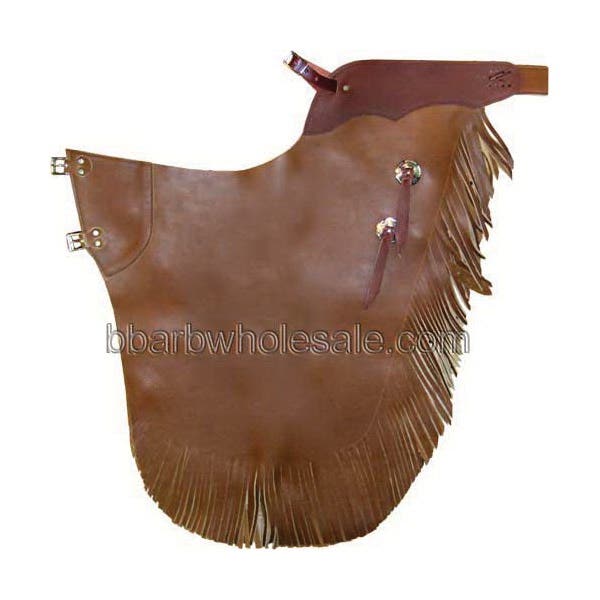 B Bar B Basic Chink Chap, S, Leather, Earthtone