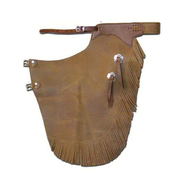 B Bar B Stock Basic Chink Chap, XS, Leather, Earthtone