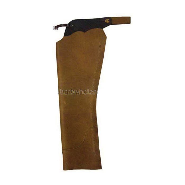 B Bar B Basic Shotgun Chap, L, Leather, Earthtone