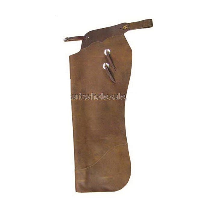 B Bar B Stock Basic Batwing Chap, M, Leather, Earthtone