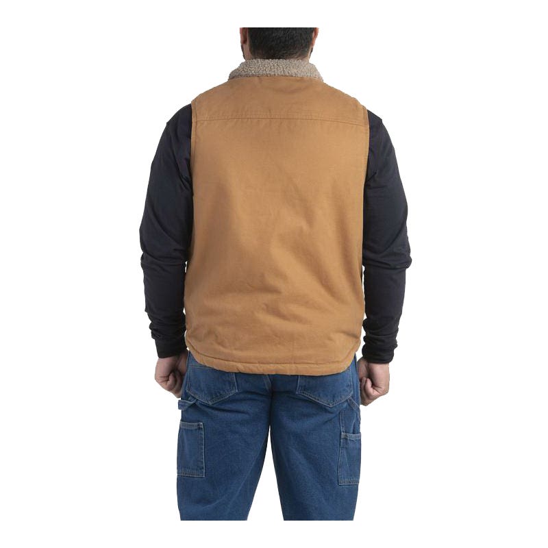 Berne Canyon Series Men's Sherpa-Lined Vest - SBrown Duck