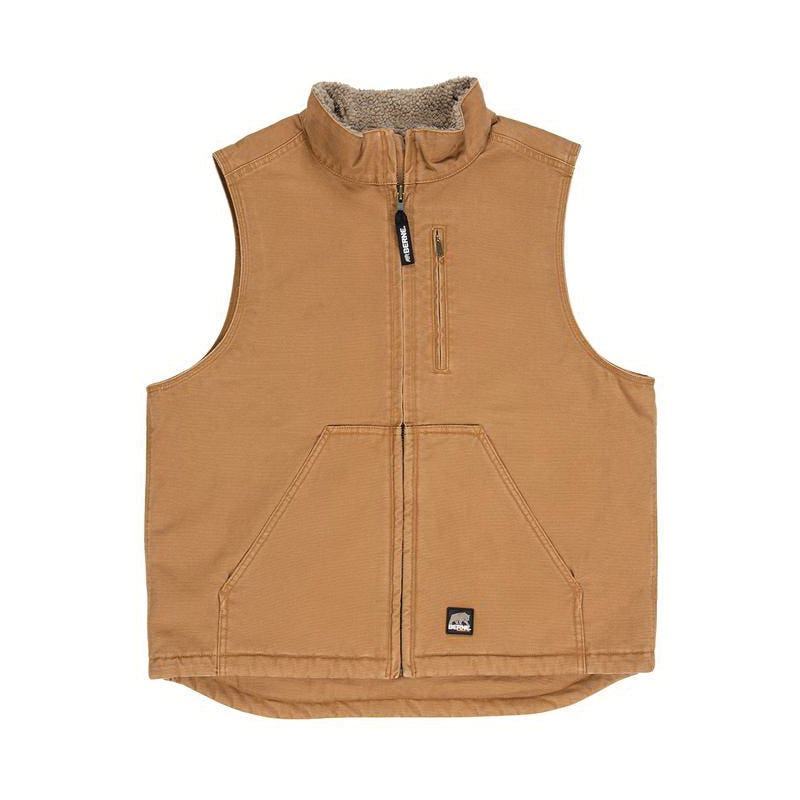 Berne Canyon Series Men's Sherpa-Lined Vest - SBrown Duck