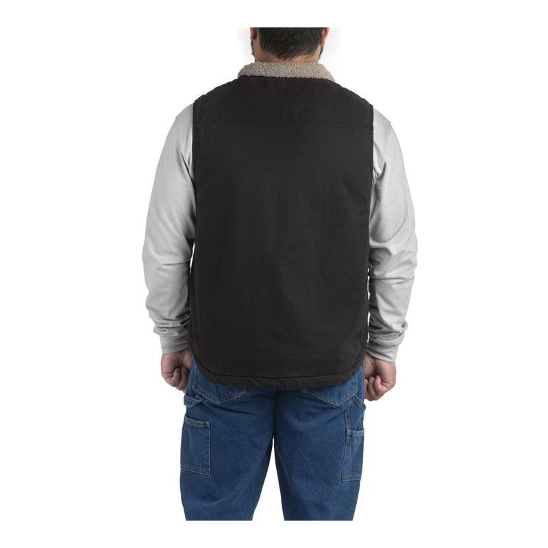 Berne Canyon Series Men's Sherpa-Lined Vest -SBlack