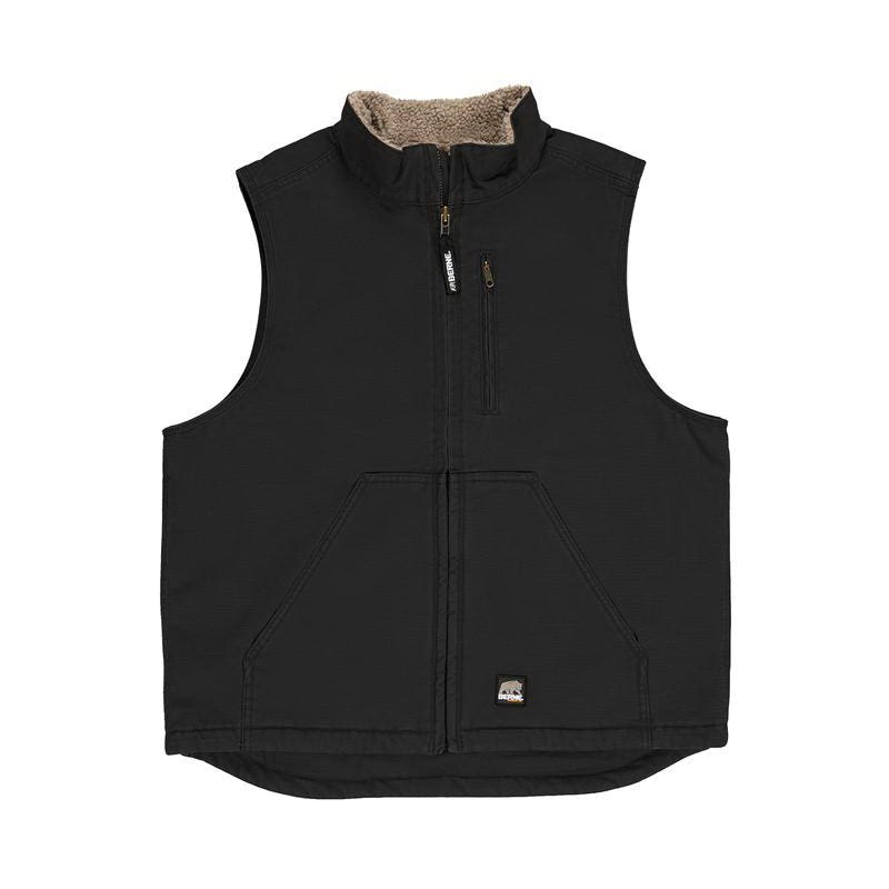 Berne Canyon Series Men's Sherpa-Lined Vest -SBlack