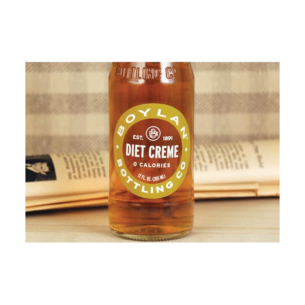 Boylan Bottling Diet Creme Soda, 12 fl-oz Bottle