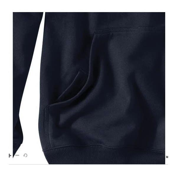 Carhartt Sweatshirt, XL, Tall, Cotton/Polyester, Black, Hooded Collar - 782201