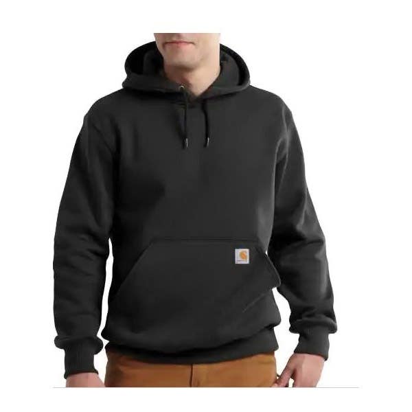Carhartt Paxton Series Sweatshirt, 3XL, Tall, Cotton/Polyester, Black, Hooded Collar