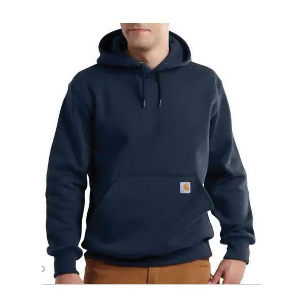 Carhartt Paxton Series Sweatshirt, 4XL, Cotton/Polyester, New Navy, Hooded Collar