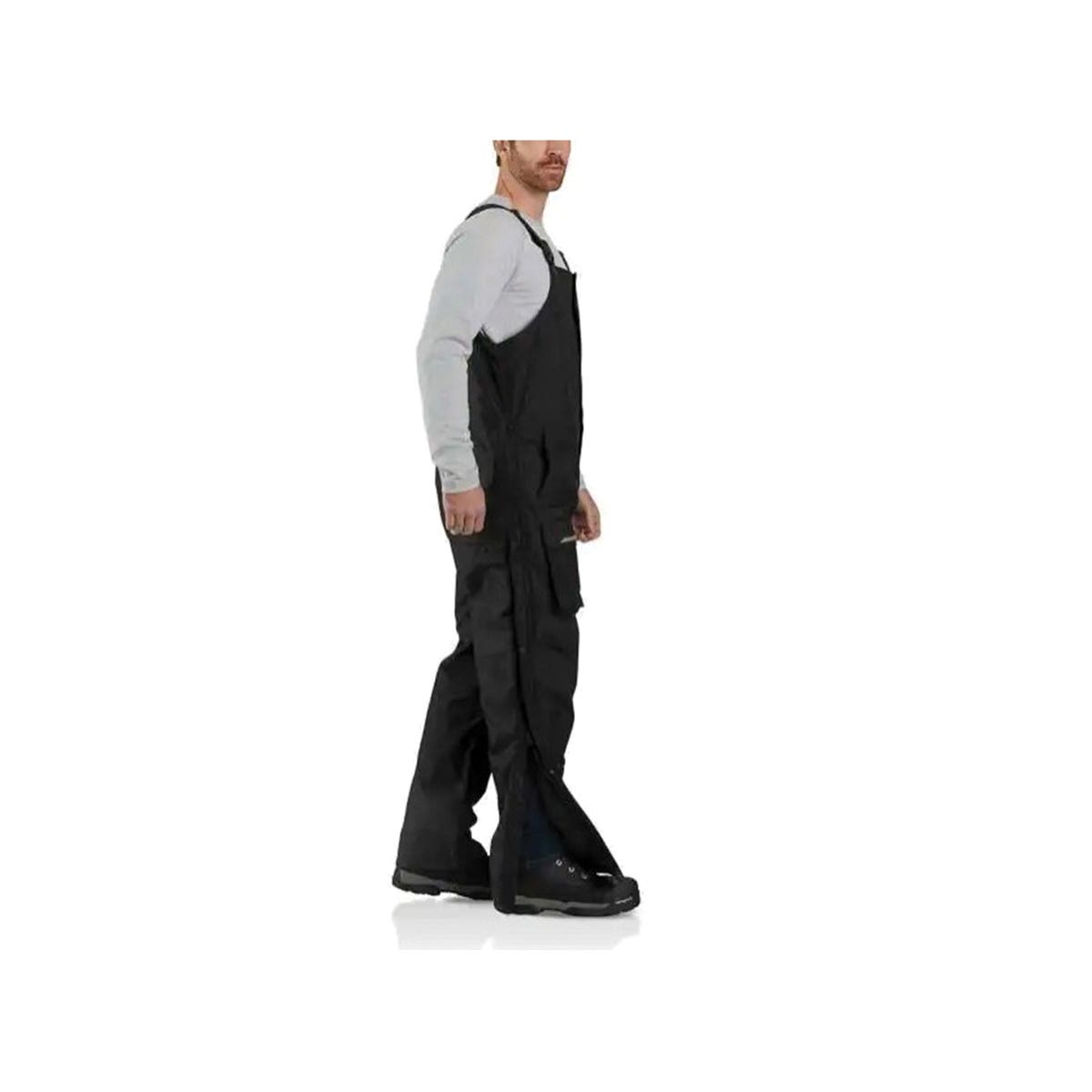 Carhartt Yukon Extremes Series Bib Overalls, Insulated, M, 32 to 34 in Waist, Nylon, Carbon Black